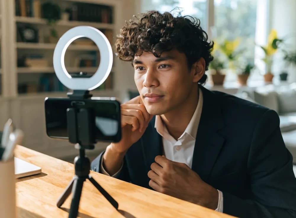 Recording a video intro on a smartphone